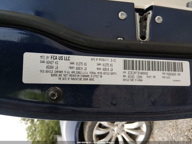 45559731 :رقم المزاد ، 2C3CCAPT3FH809432 vin ، 2015 Chrysler 300c Platinum مزاد بيع
