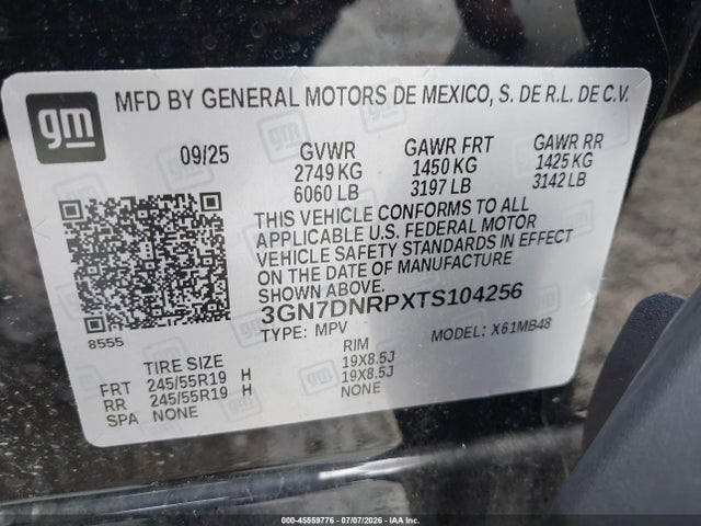 Продажа на аукционе авто 2026 Chevrolet Equinox Ev Lt 2, Fwd, vin: 3GN7DNRPXTS104256, номер лота: 45559776
