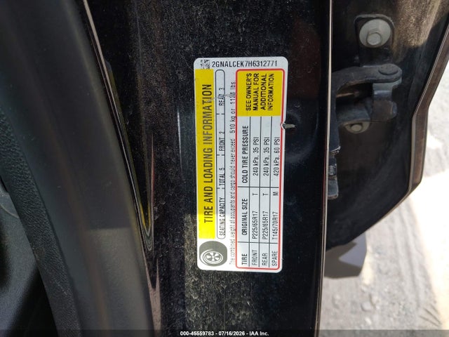 Продажа на аукционе авто 2017 Chevrolet Equinox Lt, vin: 2GNALCEK7H6312771, номер лота: 45559783