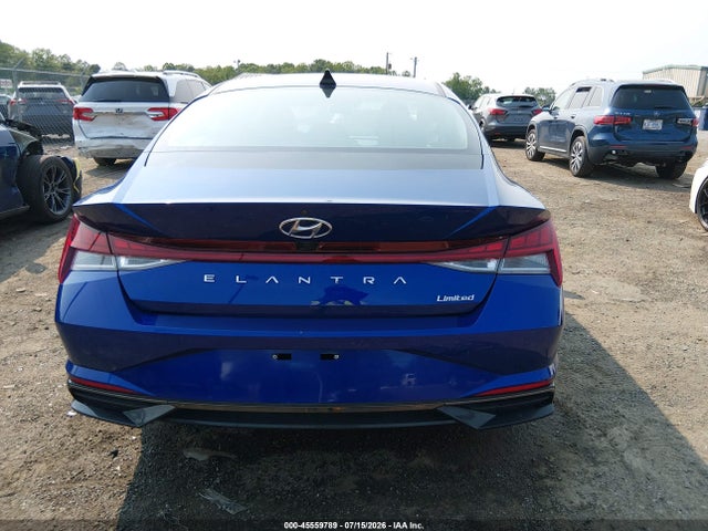 2022 Hyundai Elantra Limited მანქანა იყიდება აუქციონზე, vin: 5NPLP4AG1NH072959, აუქციონის ნომერი: 45559789