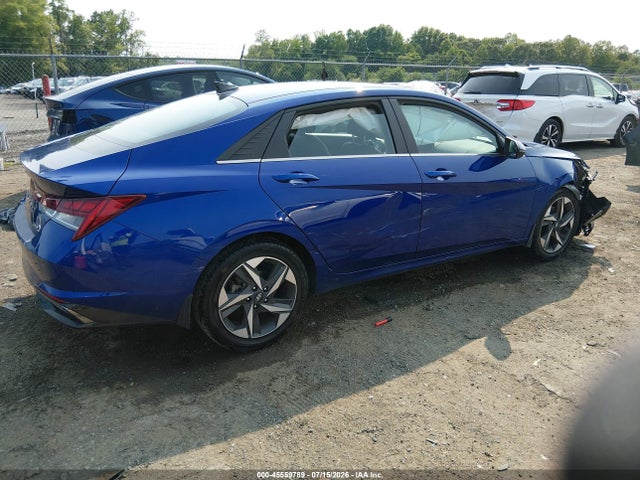 2022 Hyundai Elantra Limited მანქანა იყიდება აუქციონზე, vin: 5NPLP4AG1NH072959, აუქციონის ნომერი: 45559789