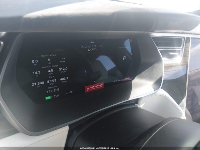 Aukcja sprzedaży 2016 Tesla Model X 60d/70d/75d/90d/p100d, vin: 5YJXCBE27GF005722, numer aukcji: 45559841