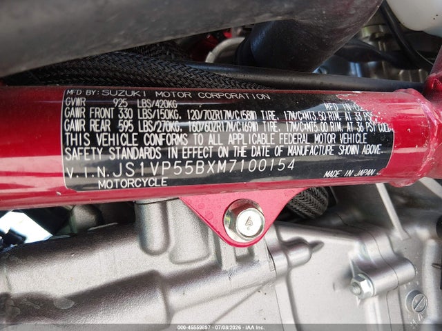 Suzuki Sv650 A/x 2021 JS1VP55BXM7100154 Image 10