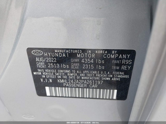 Hyundai SONATA SE 2023 KMHL24JA2PA261197 Image 9