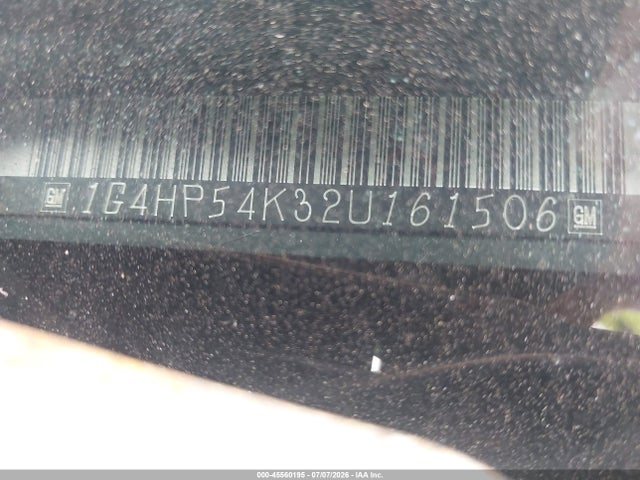 2002 Buick Lesabre Custom მანქანა იყიდება აუქციონზე, vin: 1G4HP54K32U161506, აუქციონის ნომერი: 45560195
