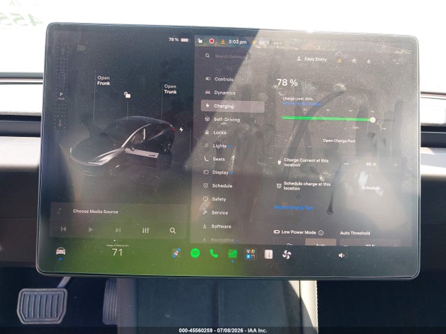 Aukcja sprzedaży 2025 Tesla Model 3 Long Range Rear-wheel Drive/standard Rear-wheel Drive, vin: 5YJ3E1EA1SF000678, numer aukcji: 45560259