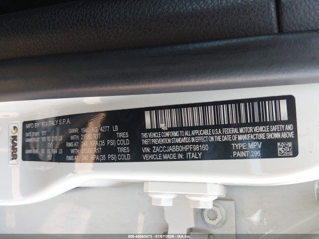 Jeep Renegade Latitude 2017 ZACCJABB0HPF98160 Image 9