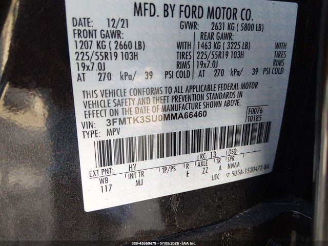 Ford Mustang Mach-e Premium 2021 3FMTK3SU0MMA66460 Image 9