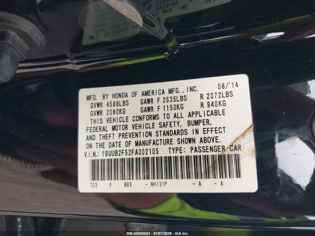 Продаж на аукціоні авто 2015 Acura Tlx V6 Tech, vin: 19UUB2F52FA002105, номер лоту: 45560583
