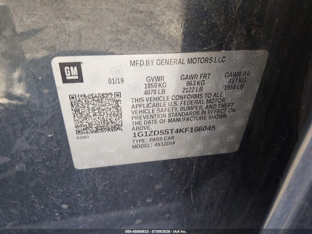 Chevrolet MALIBU LT 2019 1G1ZD5ST4KF166045 Image 9