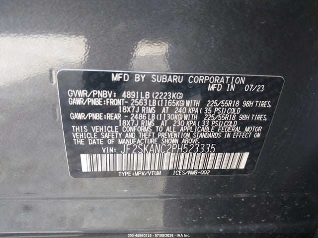 Subaru Forester Limited 2023 JF2SKANC2PH523335 Image 9