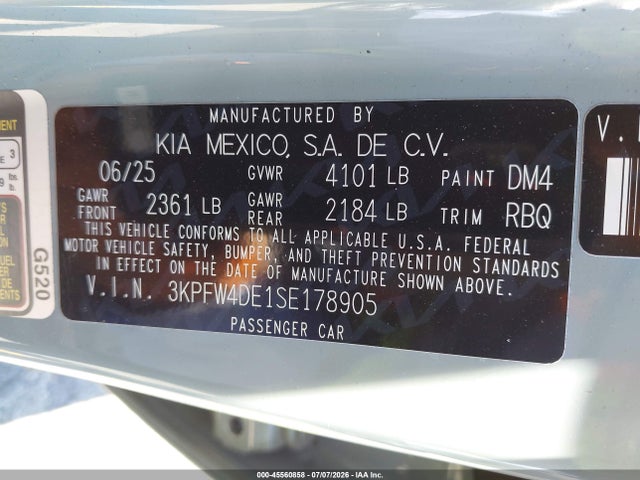 KIA K4 Gt-line 2025 3KPFW4DE1SE178905 Image 9