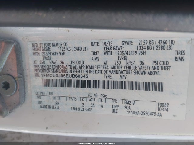 Ford Escape Titanium 2014 1FMCU0J96EUB60345 Image 17