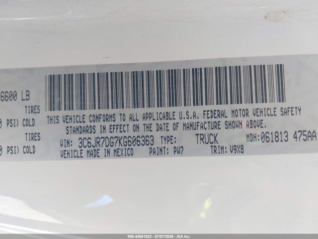 RAM 1500 Classic 2019 3C6JR7DG7KG606363 Image 9