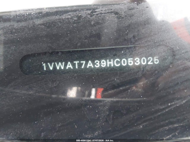 Продажа на аукционе авто 2017 Volkswagen Passat 1.8t S, vin: 1VWAT7A39HC053025, номер лота: 45561254