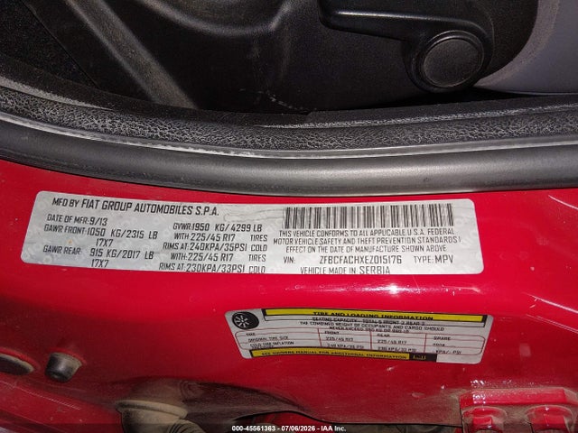 Fiat 500l Lounge 2014 ZFBCFACHXEZ015176 Image 9