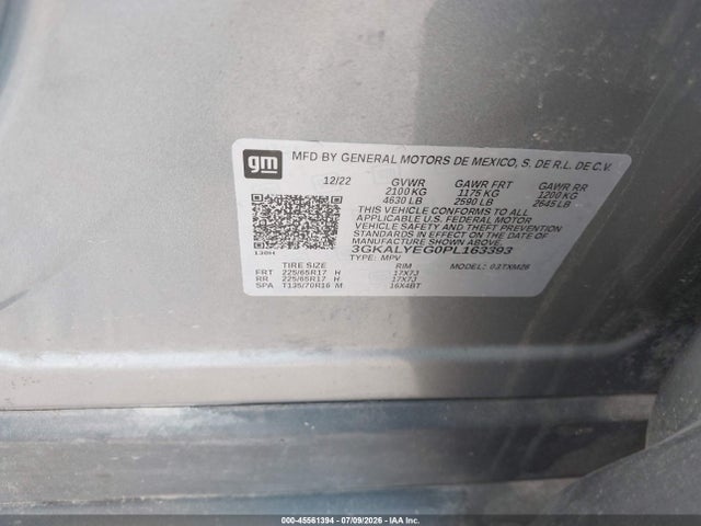 45561394 :رقم المزاد ، 3GKALYEG0PL163393 vin ، 2023 Gmc Terrain Awd At4 مزاد بيع