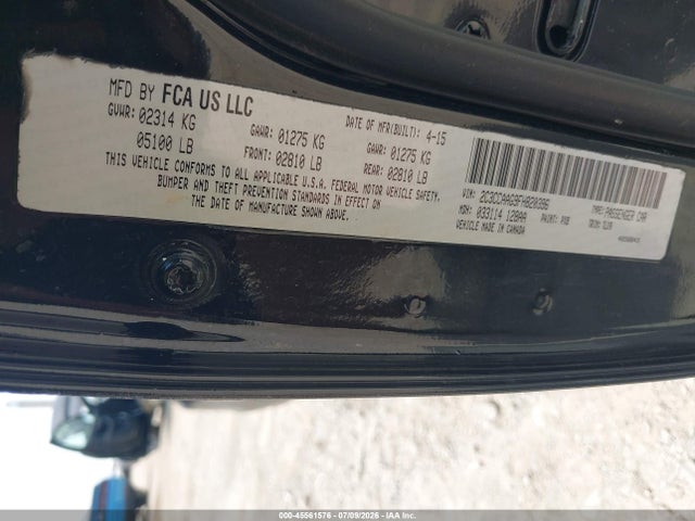 Продаж на аукціоні авто 2015 Chrysler 300 Limited, vin: 2C3CCAAG9FH820396, номер лоту: 45561576