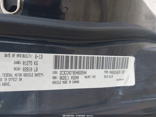 45561603 :رقم المزاد ، 2C3CCADT0DH693544 vin ، 2013 Chrysler 300c John Varvatos Limited Edition مزاد بيع