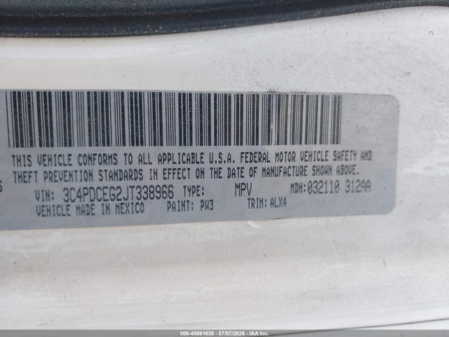 Dodge JOURNEY GT 2018 3C4PDCEG2JT338966 Image 9