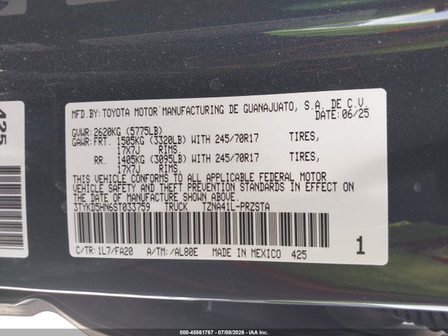 Toyota Tacoma Sr 2025 3TYKD5HN6ST033759 Image 9