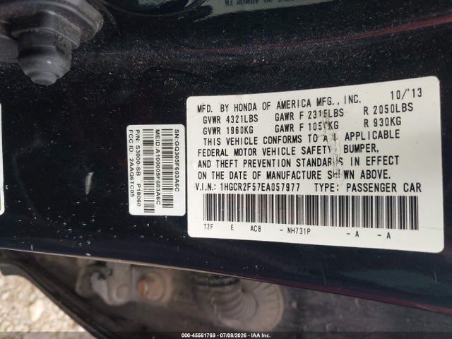 Honda Accord Sport 2014 1HGCR2F57EA057977 Image 9