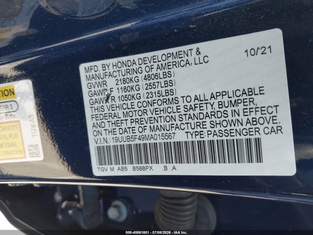 Acura Tlx Technology Package 2021 19UUB5F49MA015567 Image 9