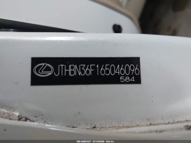 45561827 :رقم المزاد ، JTHBN36F165046096 vin ، 2006 Lexus Ls 430 مزاد بيع