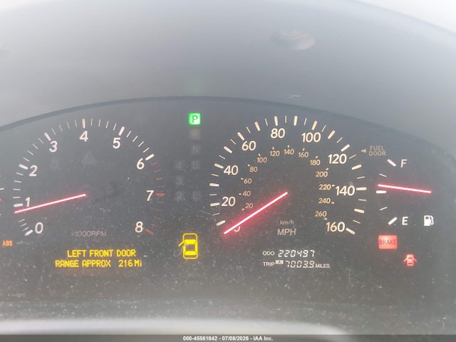 Aukcja sprzedaży 2002 Lexus Ls 430, vin: JTHBN30F620060172, numer aukcji: 45561842