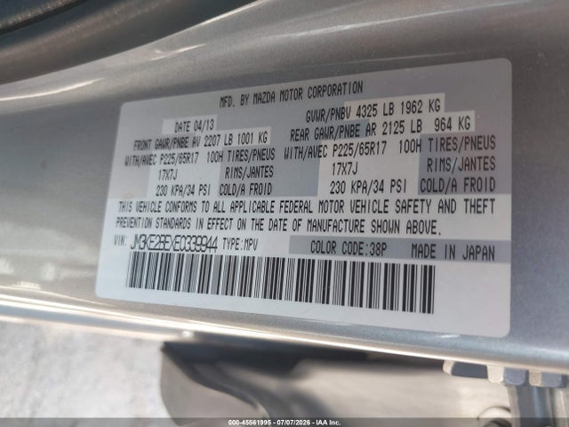 JM3KE2BEXE0339944 Mazda CX-5 SPORT