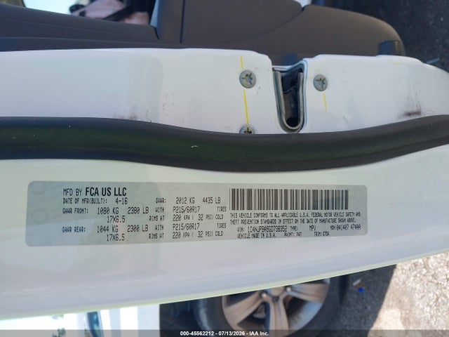 Продаж на аукціоні авто 2016 Jeep Patriot Sport Se, vin: 1C4NJPBA9GD738352, номер лоту: 45562212