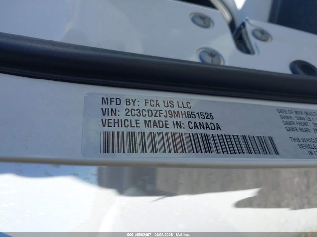 Dodge Challenger R/t Scat Pack 2021 2C3CDZFJ9MH651526 Image 9