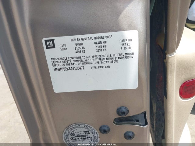 2004 Buick Lesabre Custom მანქანა იყიდება აუქციონზე, vin: 1G4HP52K544135477, აუქციონის ნომერი: 45562422