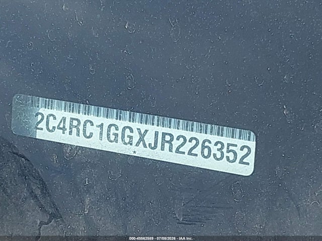 2C4RC1GGXJR226352 Chrysler Pacifica Limited