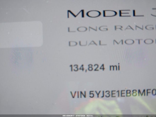 Продажа на аукционе авто 2021 Tesla Model 3 Long Range Dual Motor All-wheel Drive, vin: 5YJ3E1EB8MF015383, номер лота: 45562617