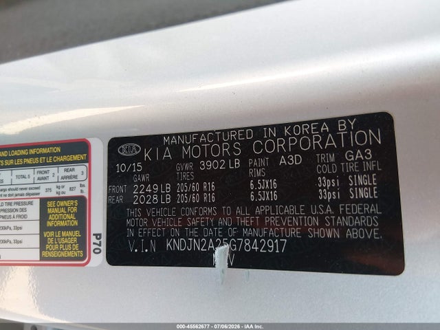 KIA Soul ! 2016 KNDJN2A25G7842917 Image 9