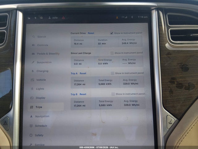 Tesla Model S P85 2014 5YJSA1H11EFP45017 Image 7