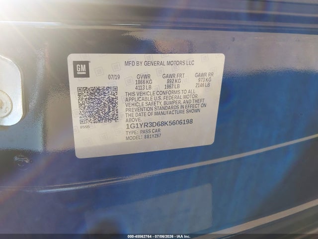 1G1YR3D68K5606198 Chevrolet Corvette Z06