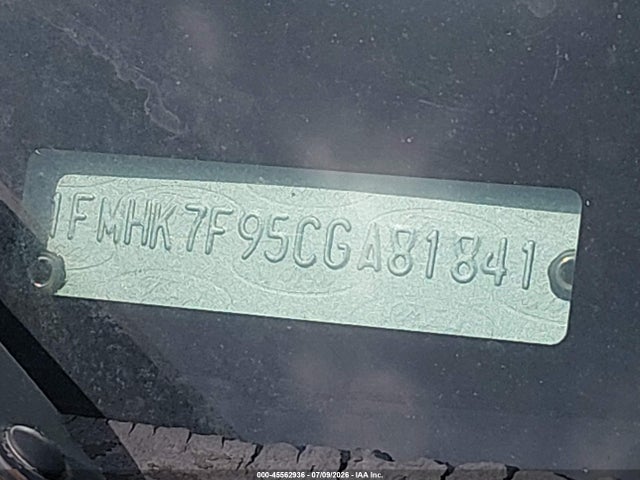 Продаж на аукціоні авто 2012 Ford Explorer Limited, vin: 1FMHK7F95CGA81841, номер лоту: 45562936