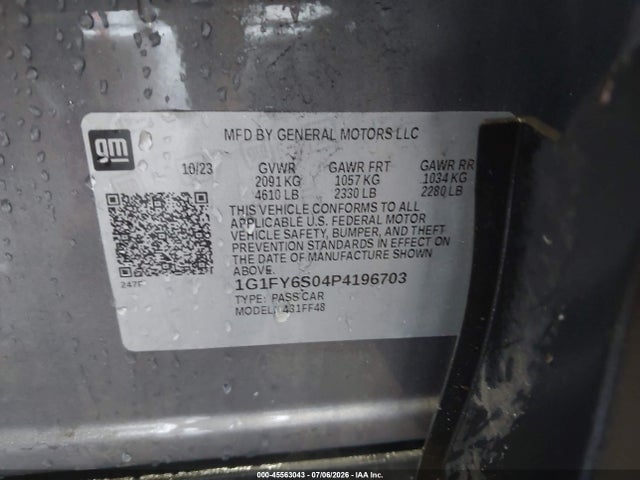 1G1FY6S04P4196703 Chevrolet Bolt Euv Fwd Lt