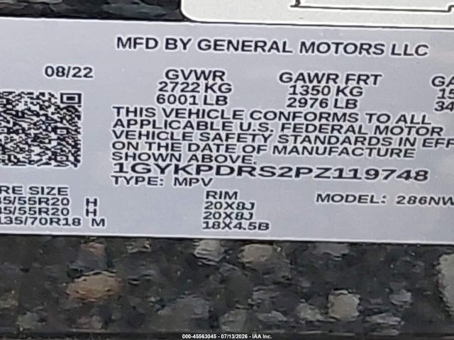 Aukcja sprzedaży 2023 Cadillac Xt6 Awd Premium Luxury, vin: 1GYKPDRS2PZ119748, numer aukcji: 45563045