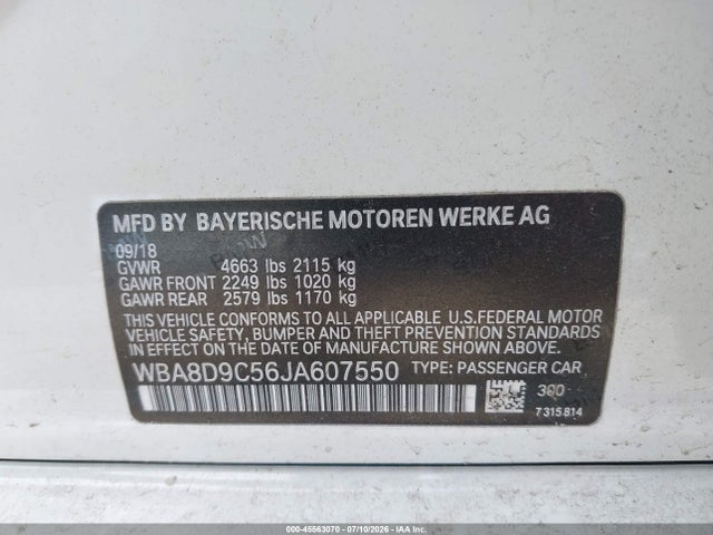BMW 330i Xdrive 2018 WBA8D9C56JA607550 Image 9