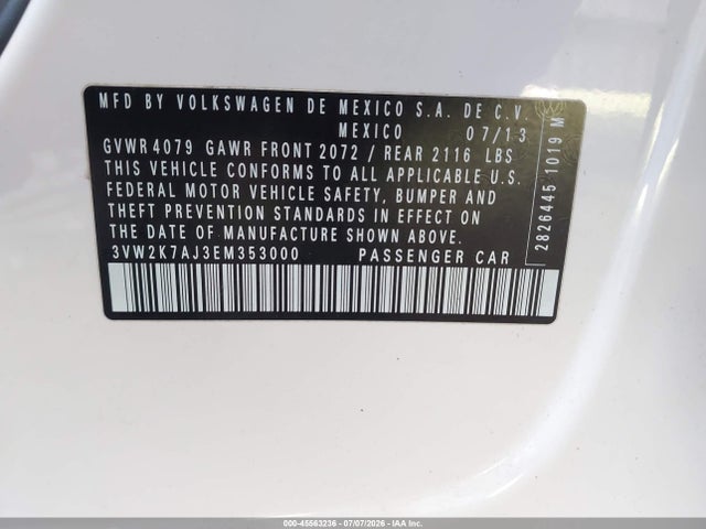 Volkswagen Jetta 2.0l S 2014 3VW2K7AJ3EM353000 Image 9