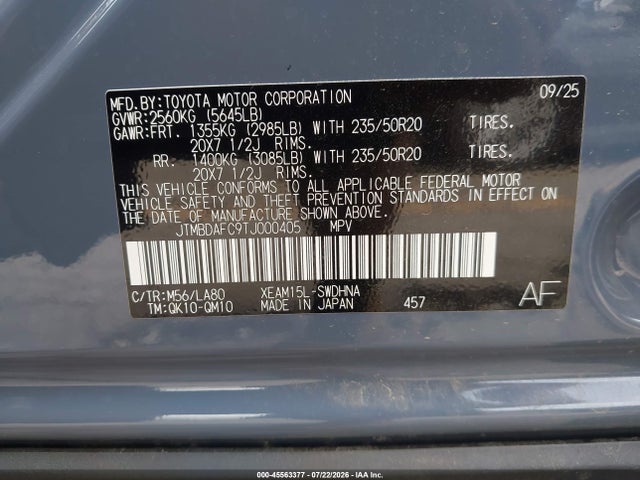 Subaru Solterra Touring Xt Leather 2026 JTMBDAFC9TJ000405 Image 9