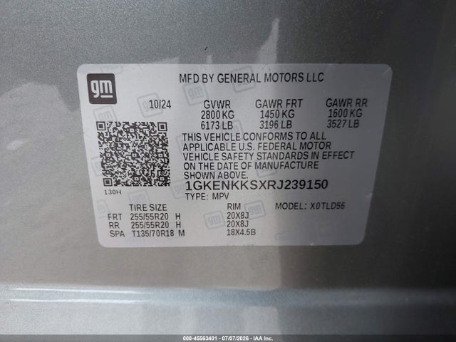 Продаж на аукціоні авто 2024 Gmc Acadia Fwd Elevation, vin: 1GKENKKSXRJ239150, номер лоту: 45563401