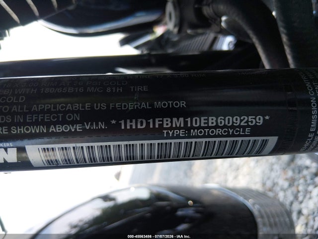 1HD1FBM10EB609259 Harley-Davidson Flhr Road King