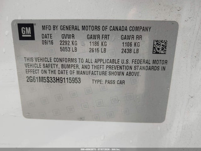 Cadillac XTS LUXURY 2017 2G61M5S33H9115953 Image 9