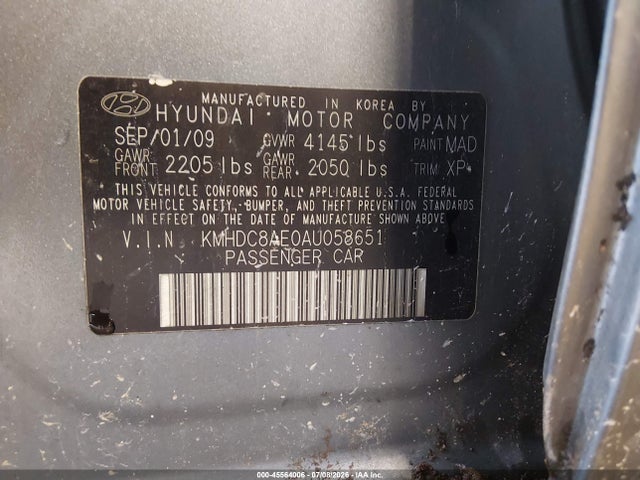 Aukcja sprzedaży 2010 Hyundai Elantra Touring Se, vin: KMHDC8AE0AU058651, numer aukcji: 45564006