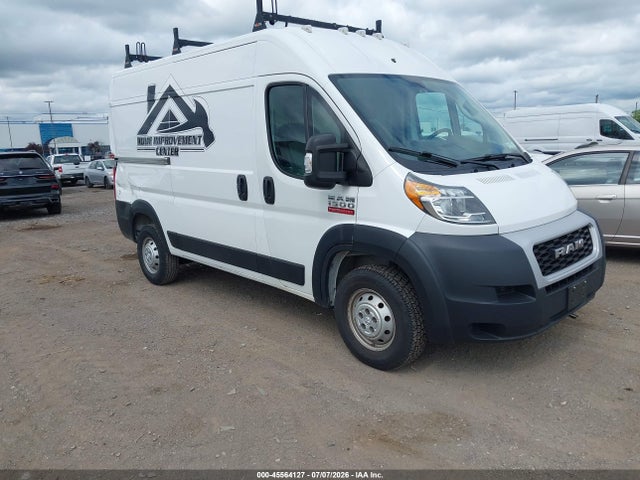 45564127 :رقم المزاد ، 3C6TRVBG2LE104647 vin ، 2020 Ram Promaster 1500 High Roof 136 Wb مزاد بيع