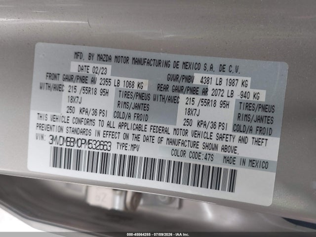 Aukcja sprzedaży 2023 Mazda Cx-30 2.5 S Select, vin: 3MVDMBBM0PM532663, numer aukcji: 45564285